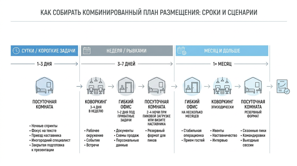 Как собирать комбинированный план размещения
